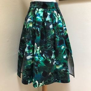 Stella & Jamie Gwenyth Midi Skirt Floral Green